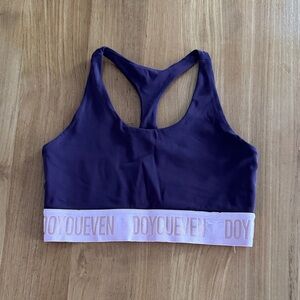 DOYOUEVEN Women's Dark Purple Sports Bra